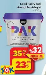 SELSİL PAK GENEL AMAÇLI TEMİZLEYİCİ 500 G SELSİL PAK GENEL AMAÇLI TEMİZLEYİCİ 500 G